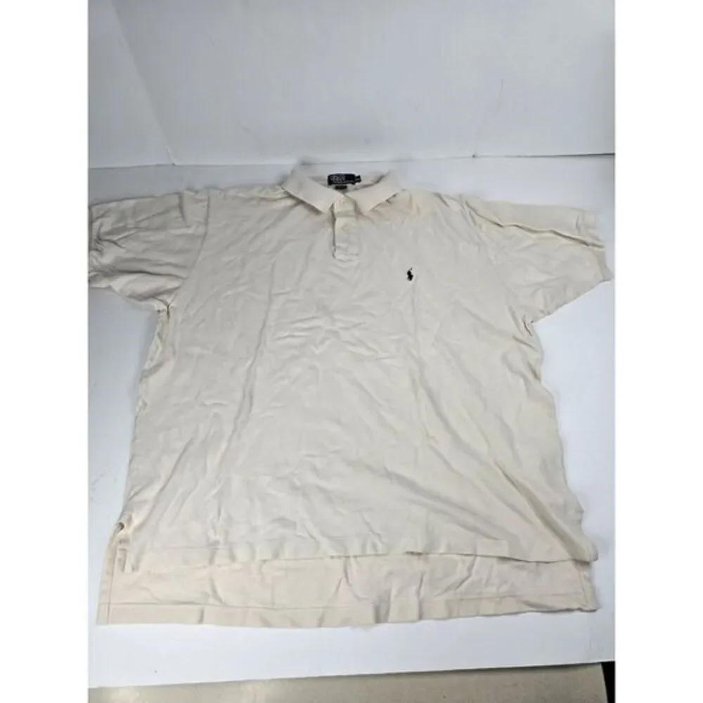 Vintage Polo Ralph Lauren Shirt Mens 2XL XXL White 100% Cotton Golf 80s 90s‎ Y2K